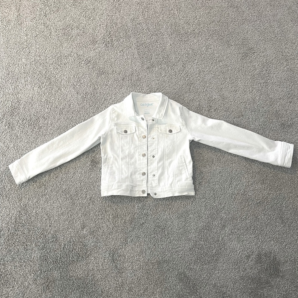 White denim cat & Jack jacket worn once (size 10-12)
